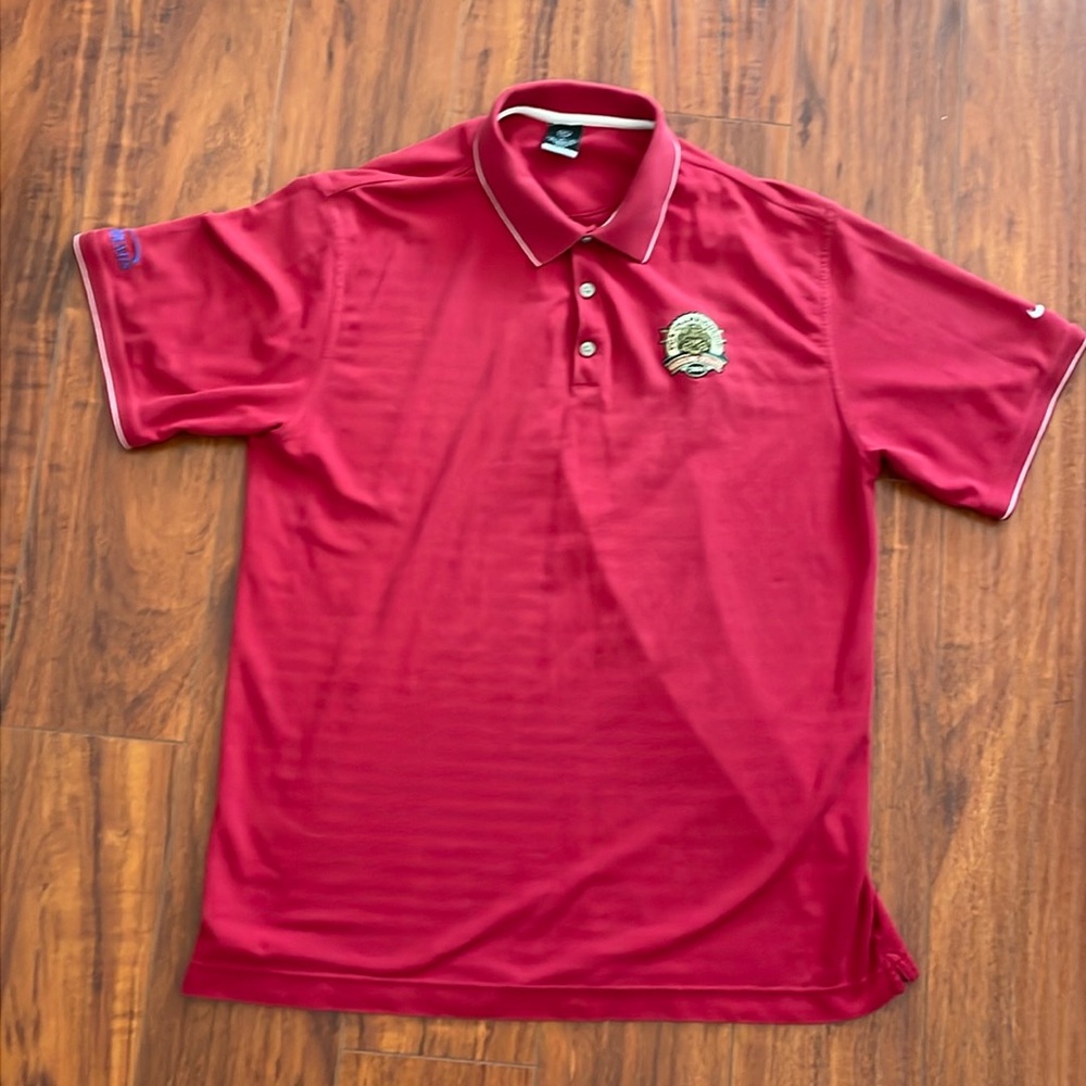 Vintage Nike PGA CHAMPIONSHIPS Red Collared Tee SzXL